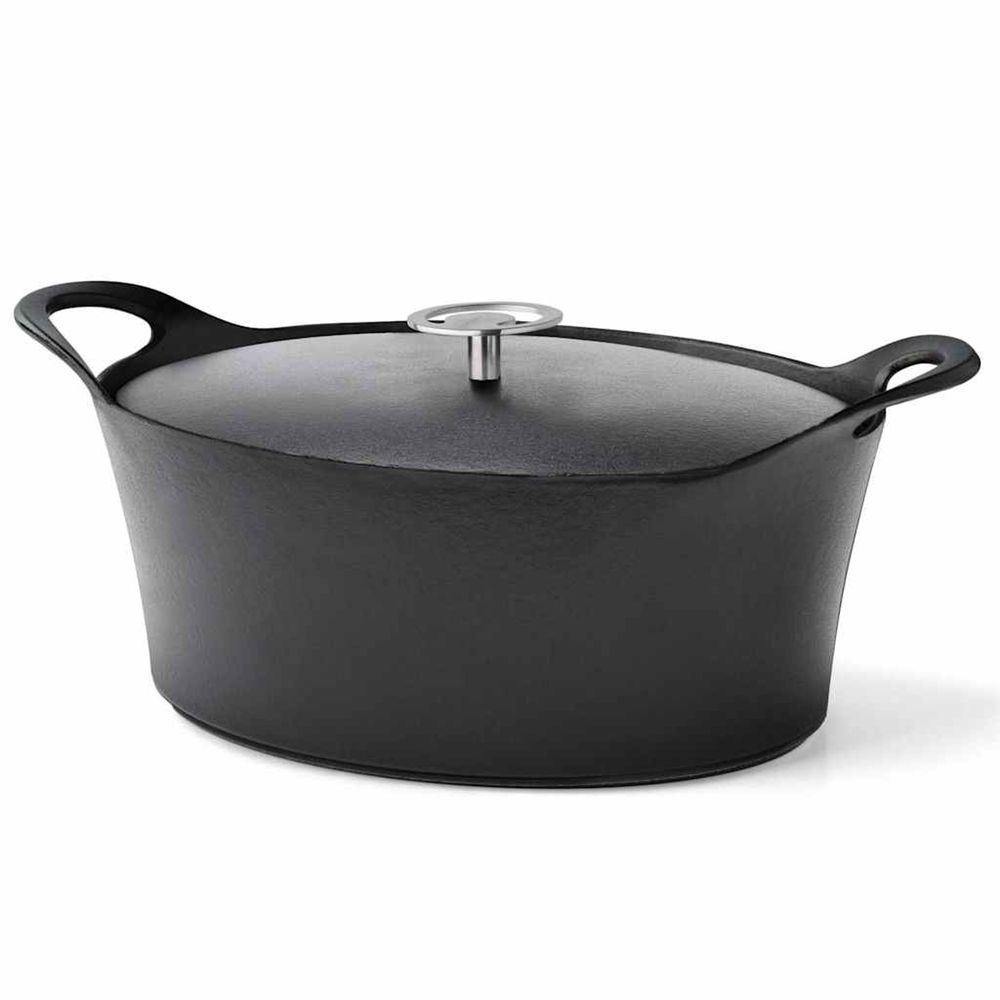 Casserole émaillée en fonte 3,9 l 29 cm ovale noir