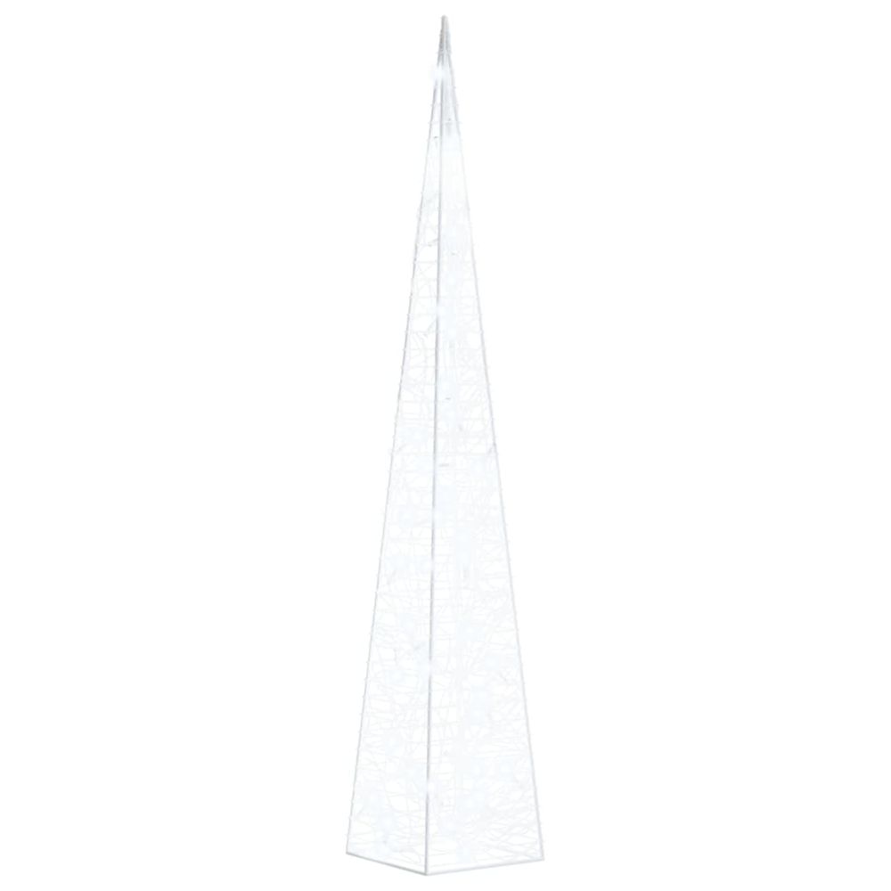 Cône lumineux décoratif à led acrylique blanc froid 90 cm