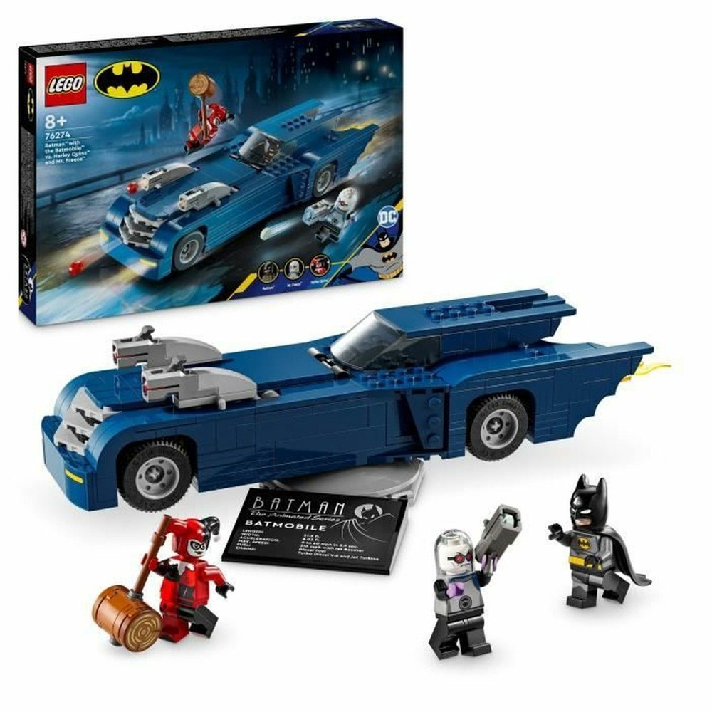 Lego batman avec la batmobile contre harley quinn et mr. Freeze