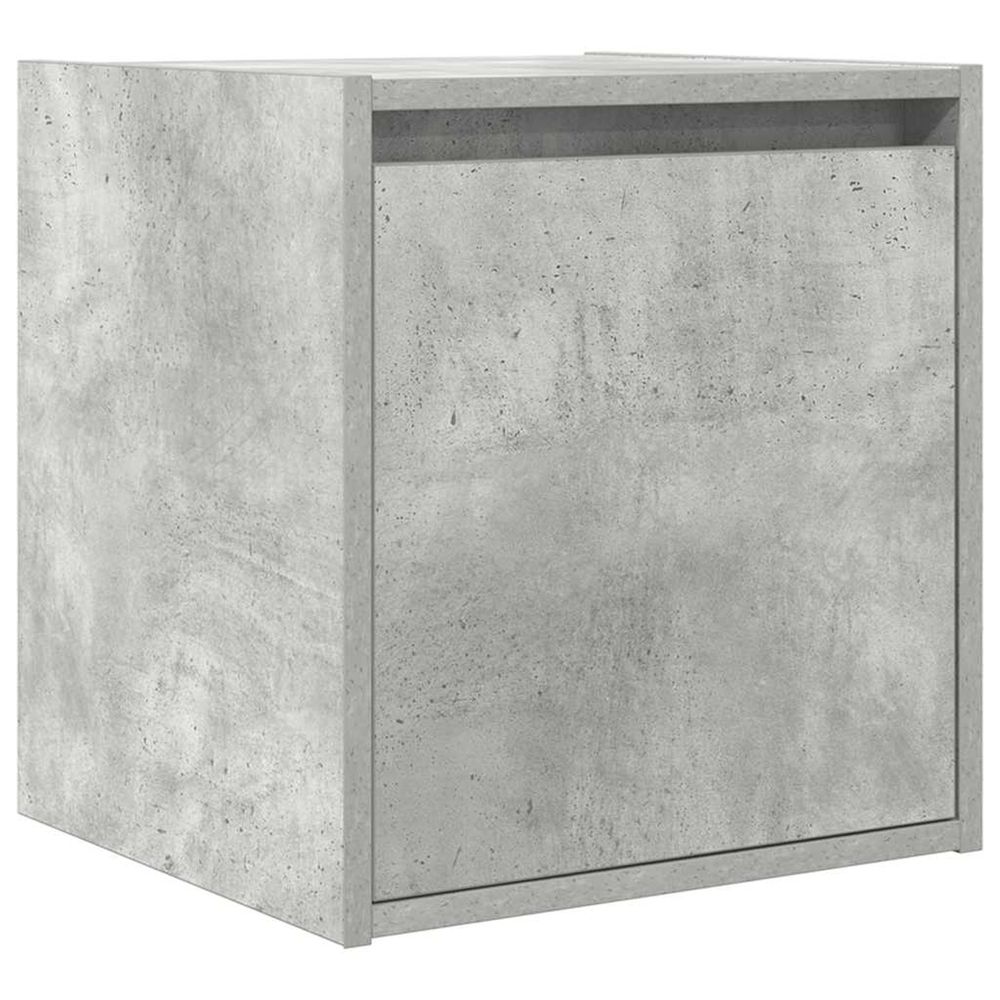 Table de chevet murale gris béton 38x34x40 cm