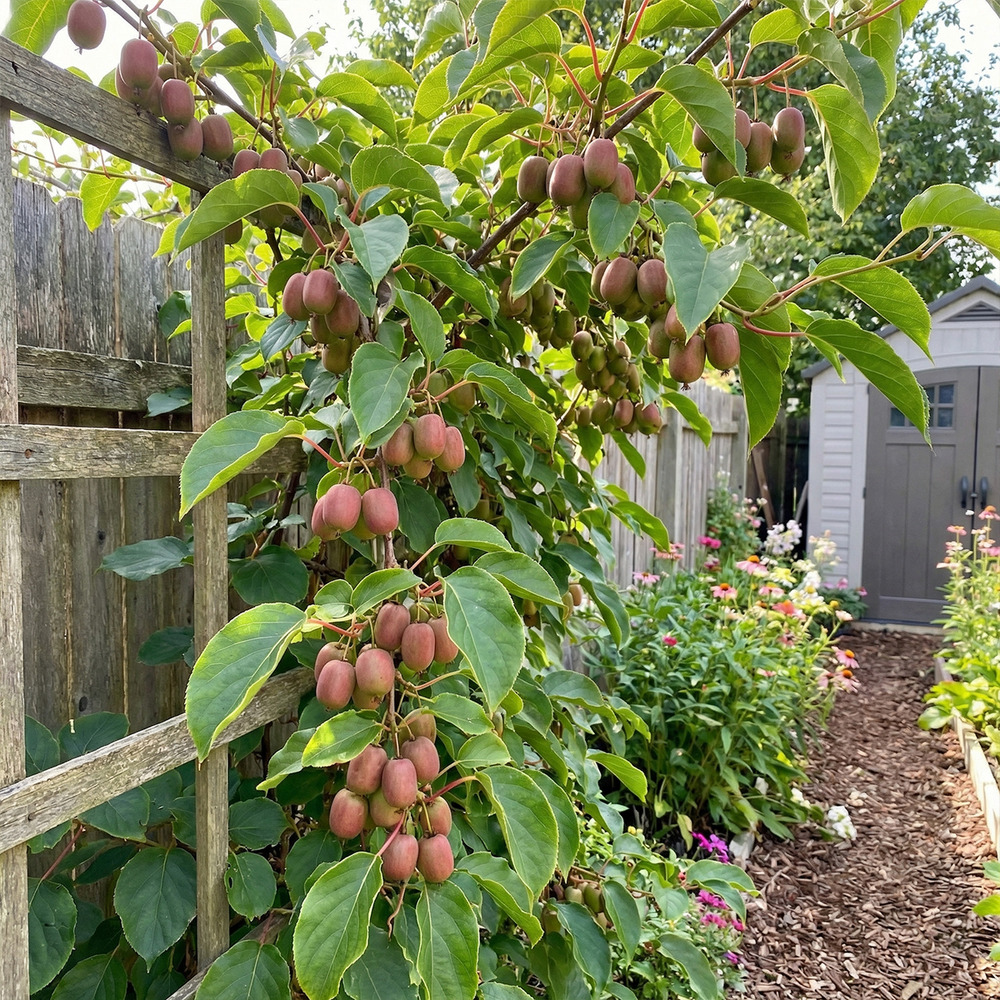 Actinidia arguta issai 'ken's red' - kiwi rouge - h. 50-70 cm