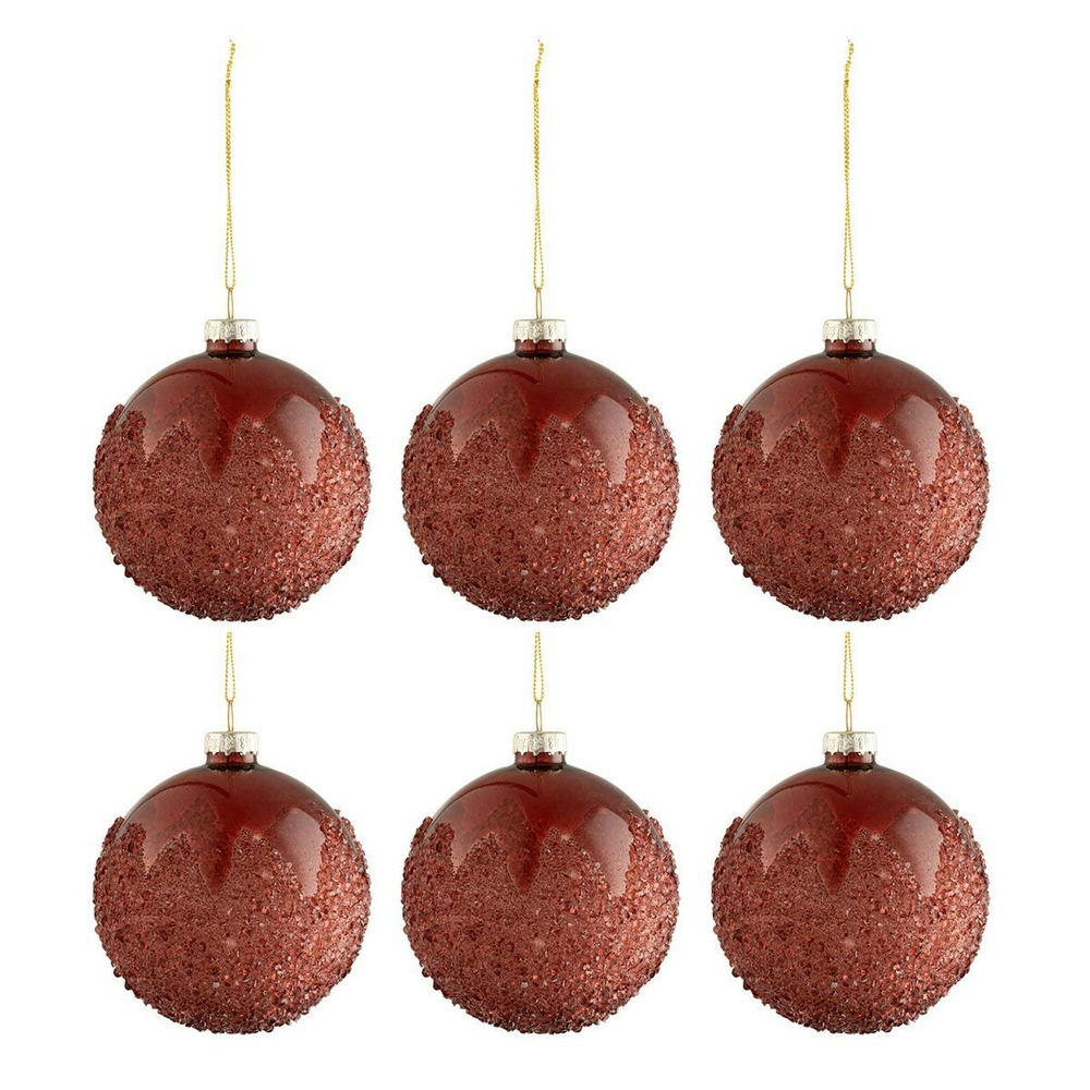 Lot de 6 boules de noël 