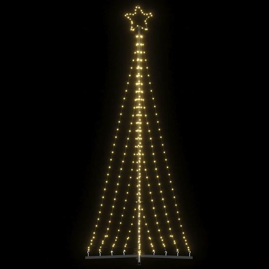 Sapin de noël lumineux led pour jardin 8 modes d'éclairage blanc chaud 250 cm