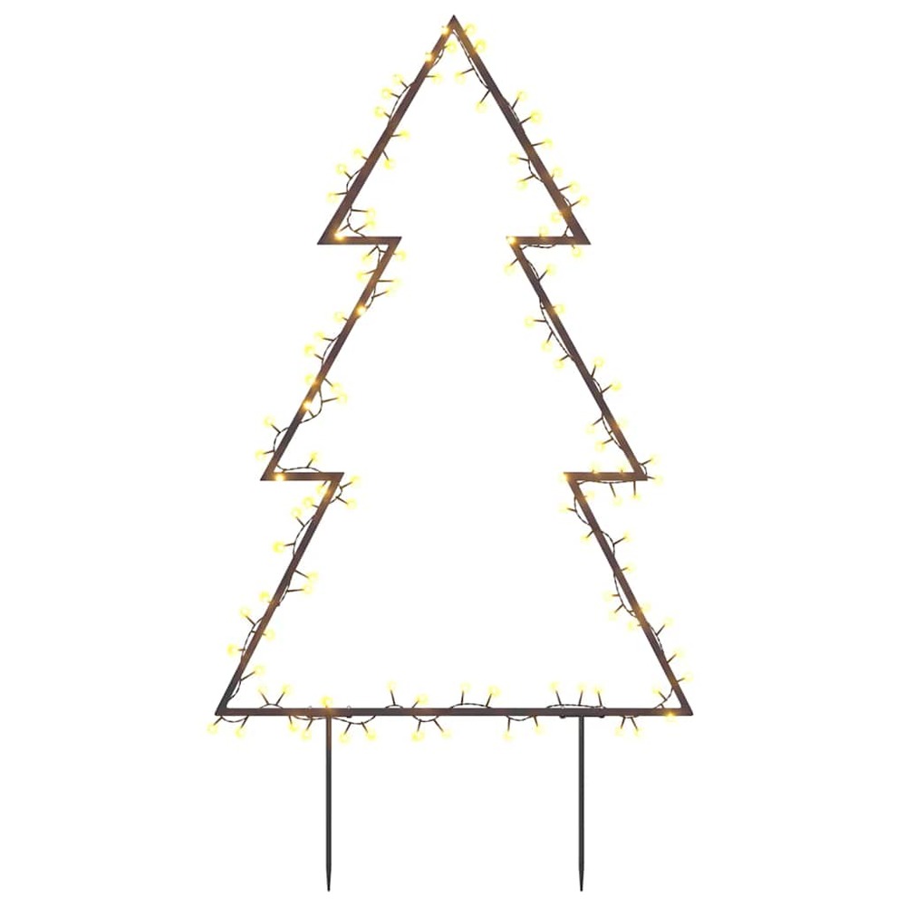 Décoration lumineuse arbre de noël avec piquets 115 led 90 cm