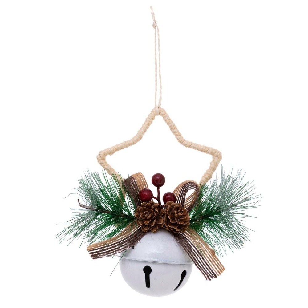 Sujet forme et grelot assorti rouge blanc