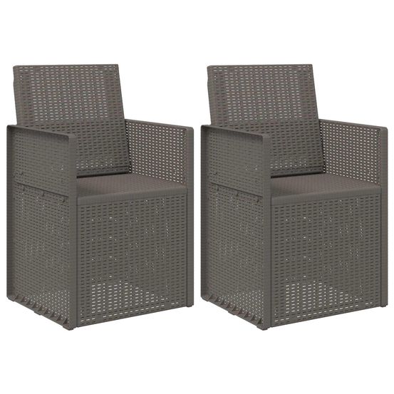 Chaises de jardin salle à manger 2 pc gris clair pp
