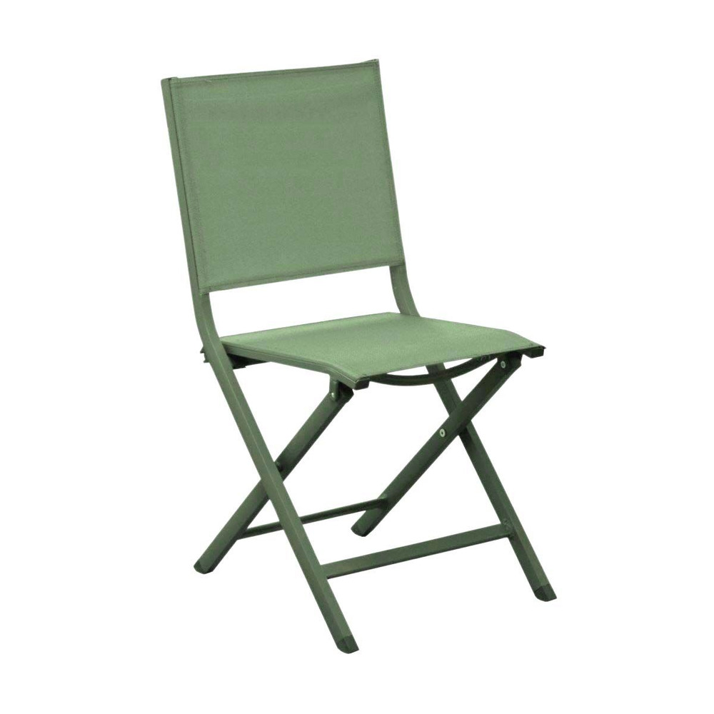 Chaise jardin pliante en aluminium thema vert