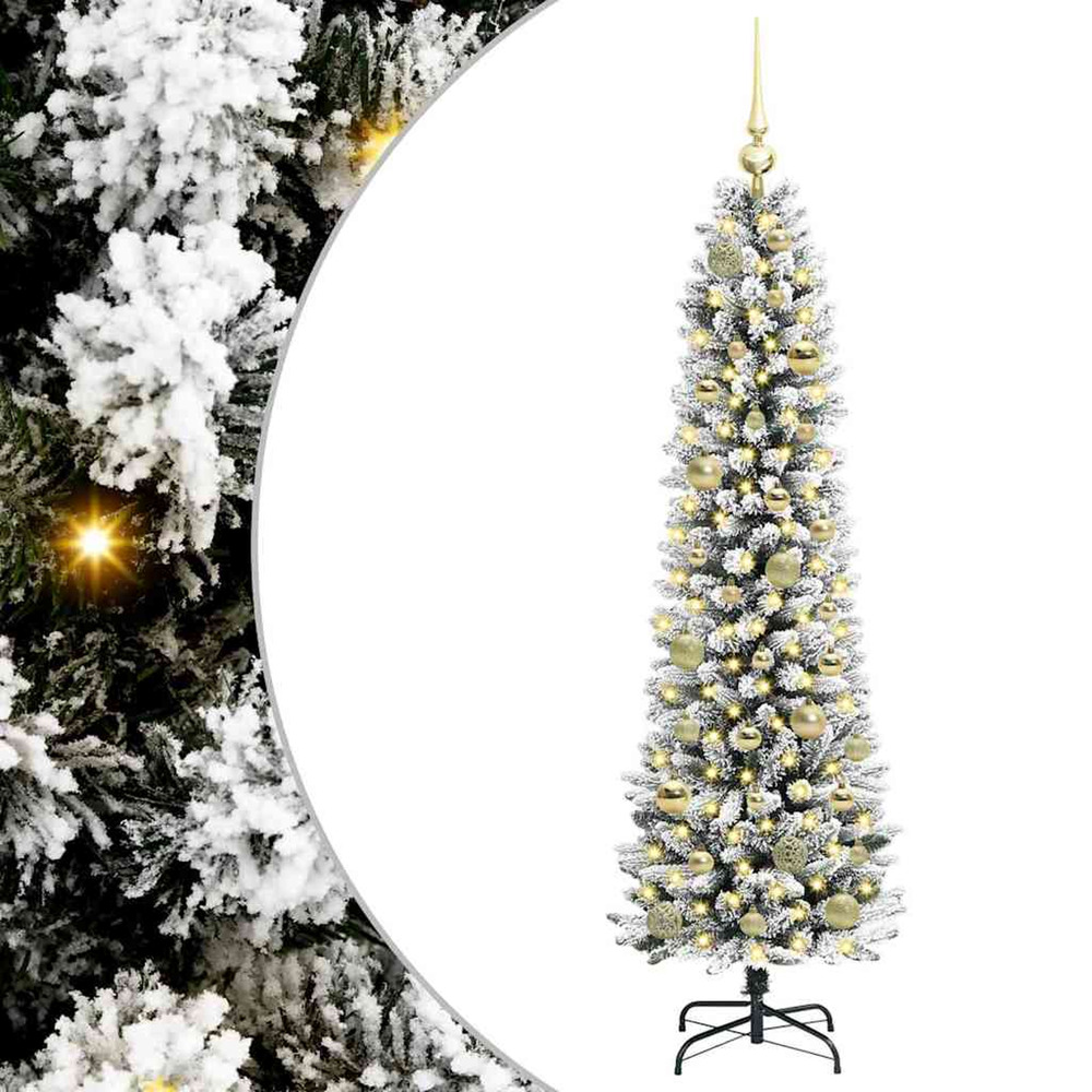 Sapin de noël artificiel blanc 150 cm pvc, métal et plastique