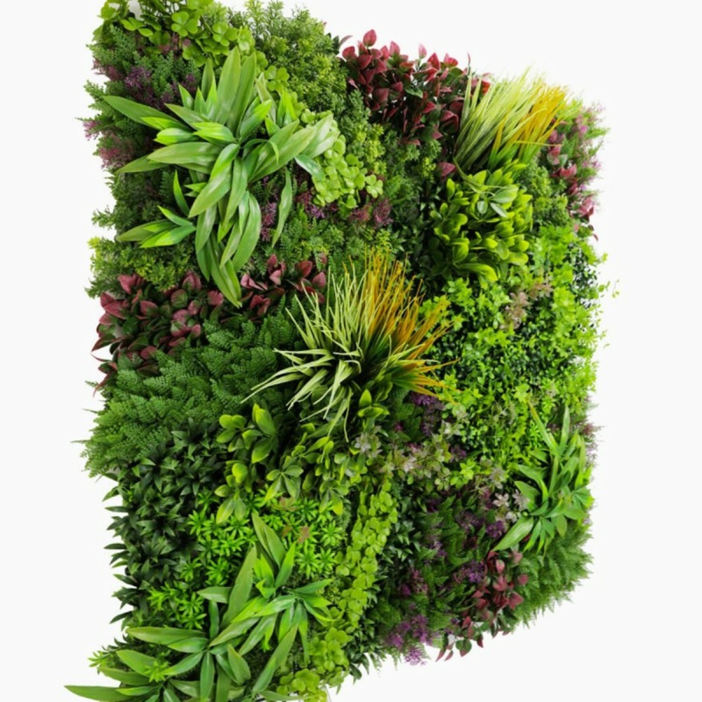 Mur vegetal artificiel wood colors mgs plaque de 1m x 1m