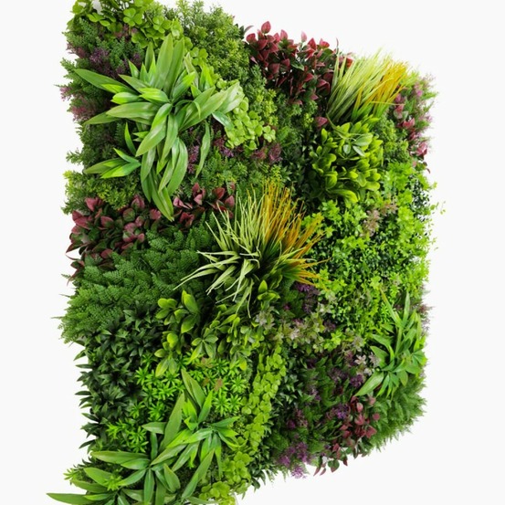 Mur vegetal artificiel wood colors mgs plaque de 1m x 1m