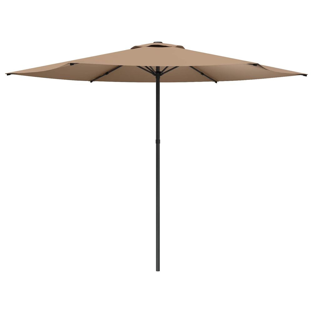 Parasol de jardin 300 x 300 cm polyester rectangulaire taupe