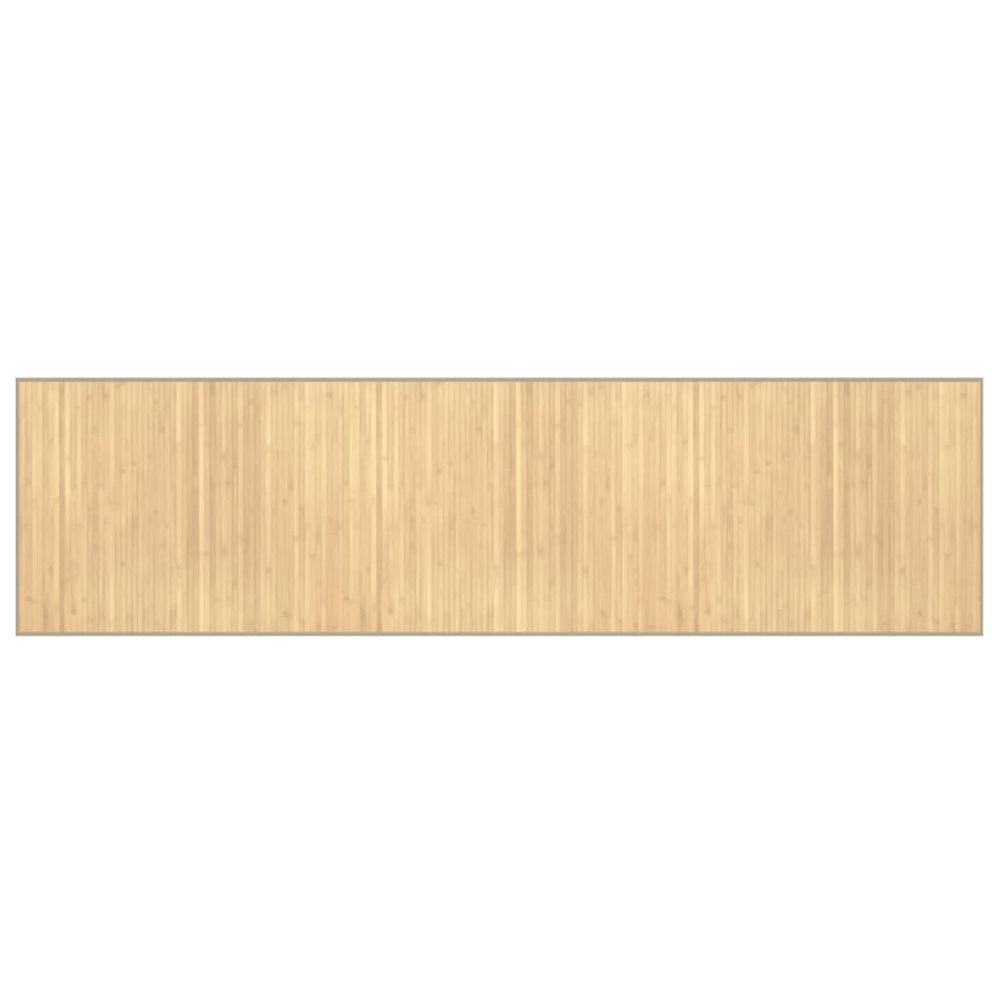 Tapis rectangulaire naturel clair 80x300 cm bambou