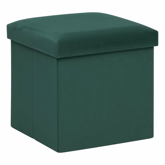 Pouf de rangement pliable en velours