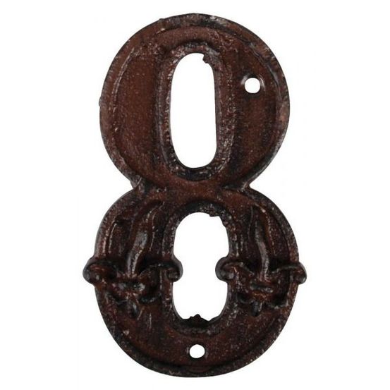 Numéro de maison en fonte chiffre 8