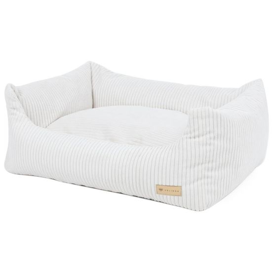 Velinda panier pour chien et chat avec oreiller amovible 80 x 60 — crème-b (velours côtelé)