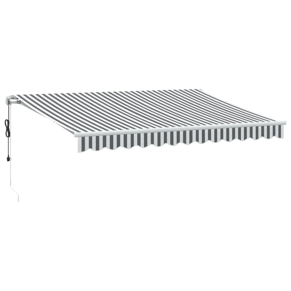 Auvent rétractable automatique avec led anthracite et blanc