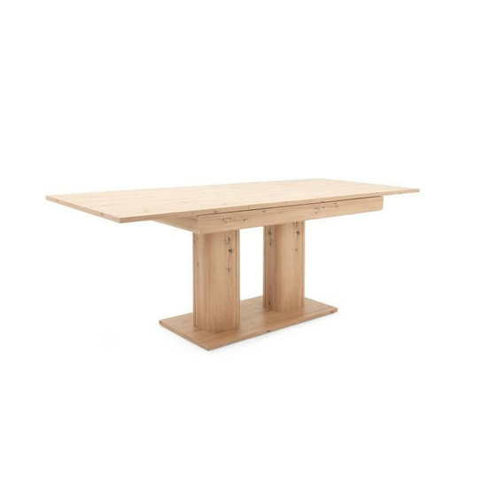 Table a manger extensible - decor chene artisan - l140/220 x p 90 x h 80 cm