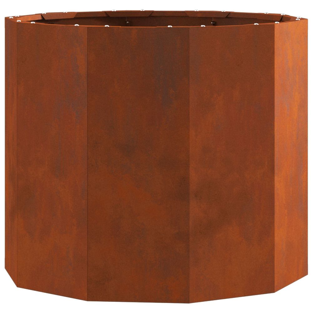 Jardinière d'extérieur rouillé 60 x 60 x 50 cm acier patiné