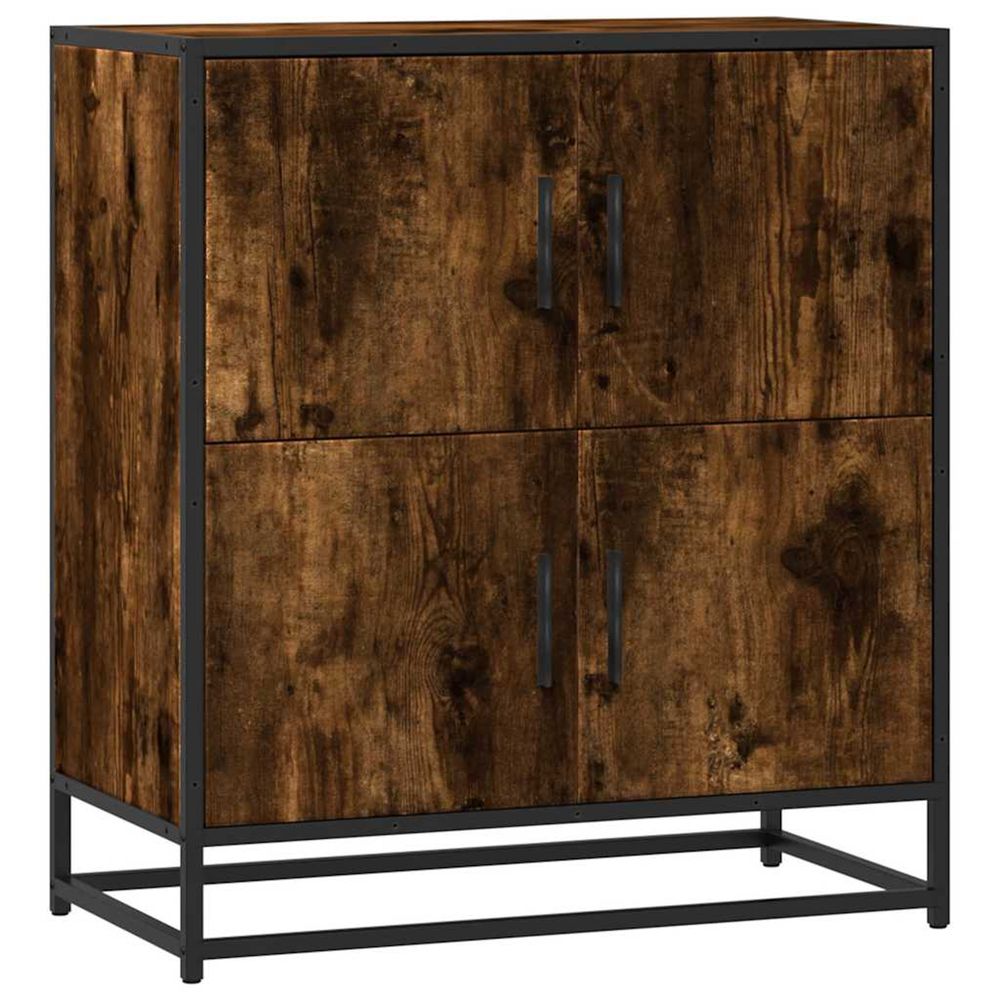 Buffet chêne fumé 68x35x76 cm bois d'ingénierie