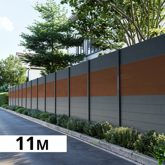 Kit clôture aluminium poteau à sceller - bahia & cruz ipé h-1,8m