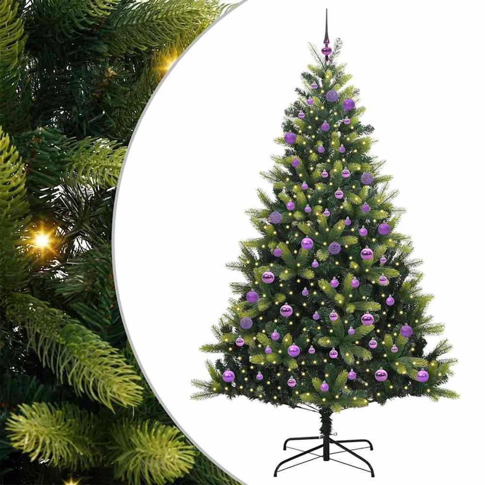 Arbre de noël artificiel en silicone flexible 300 leds vert