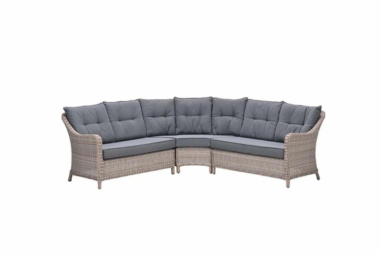 Ensemble salon de jardin milwaukee - table haut - 3 pièces- saule vintage - gris mystique -