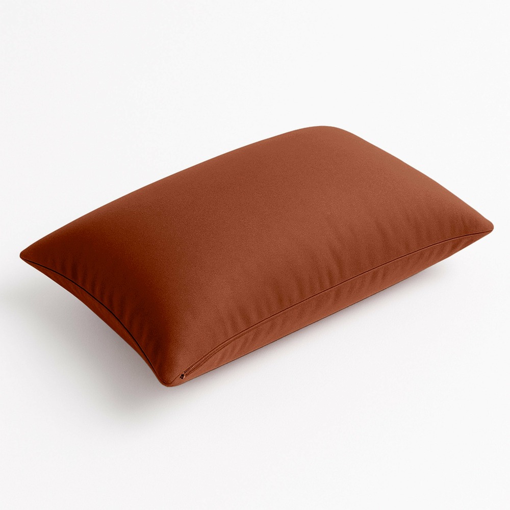 Coussin de décoration extérieur, déhoussable, lot de 2, 60x35cm - terracotta