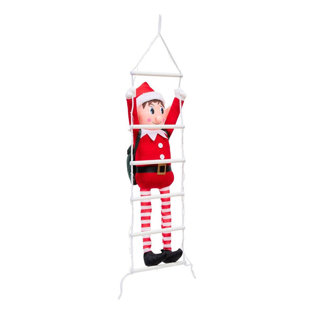 Lutin grimpeur lumineux avec échelle 30 led h. 115 cm à piles