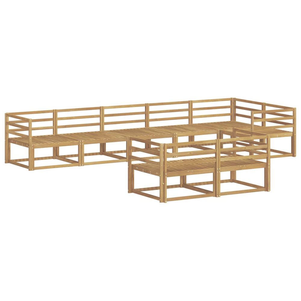 Ensemble de canapés d'extérieur 8 pcs blanc 404 x 166,5 x 73 cm