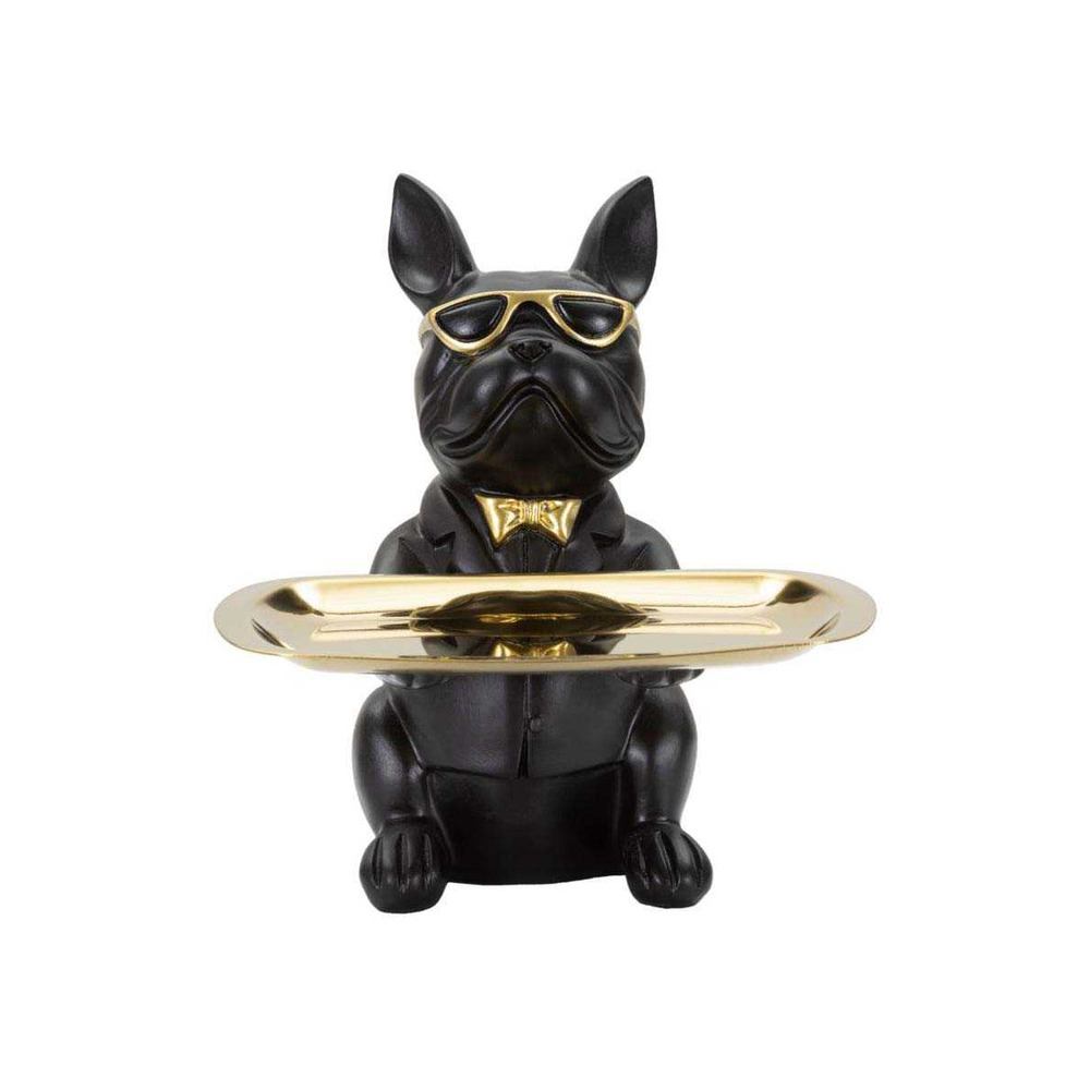 Vide poche en polyrésine bouledogue