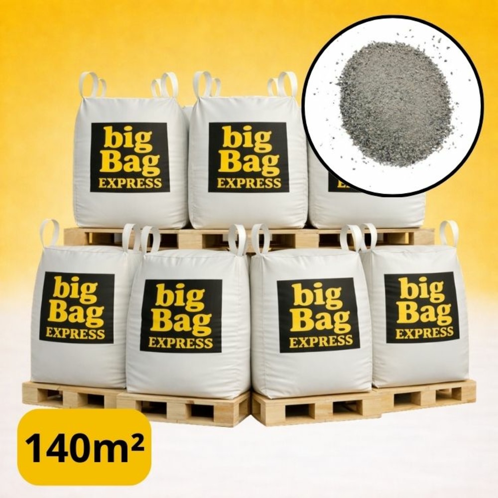 Pack 7 x big bag de +/- 1,5t ≃ 140m² sable stabilisé gris pour terrain de pétanque ø 0/6 mm - livraison premium