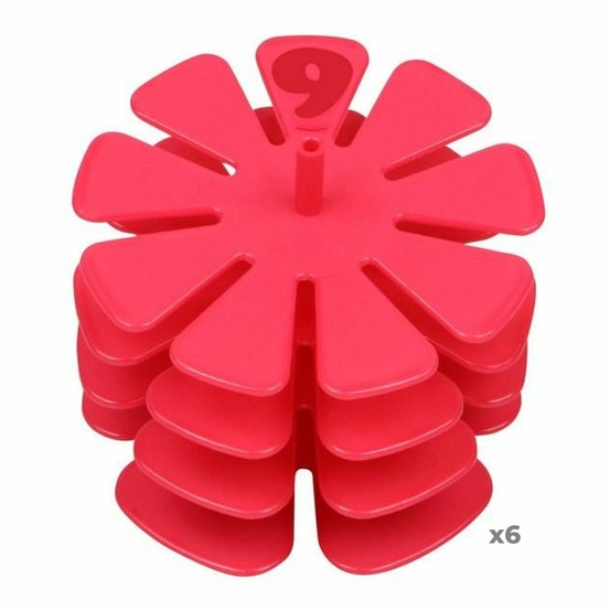 6 kits de 4 marque-parts de gâteaux 5, 6, 7 et 9 parts