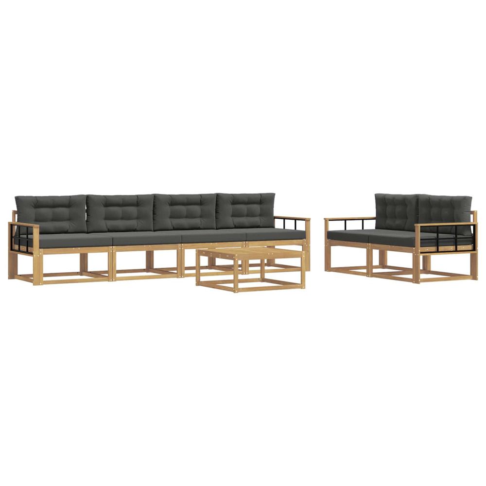 Ensemble de canapés d'extérieur 6 pc blanc et anthracite