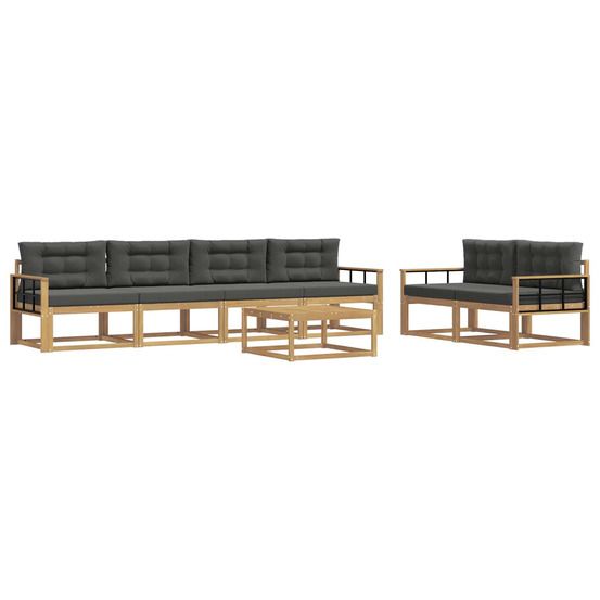 Ensemble de canapés d'extérieur 6 pc blanc et anthracite