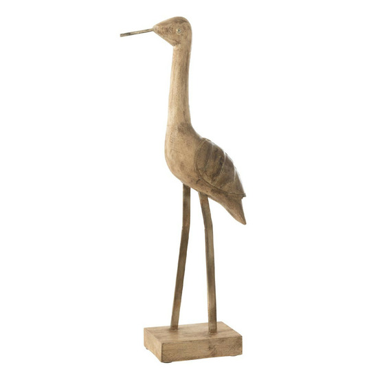 Statue déco oiseau en bois