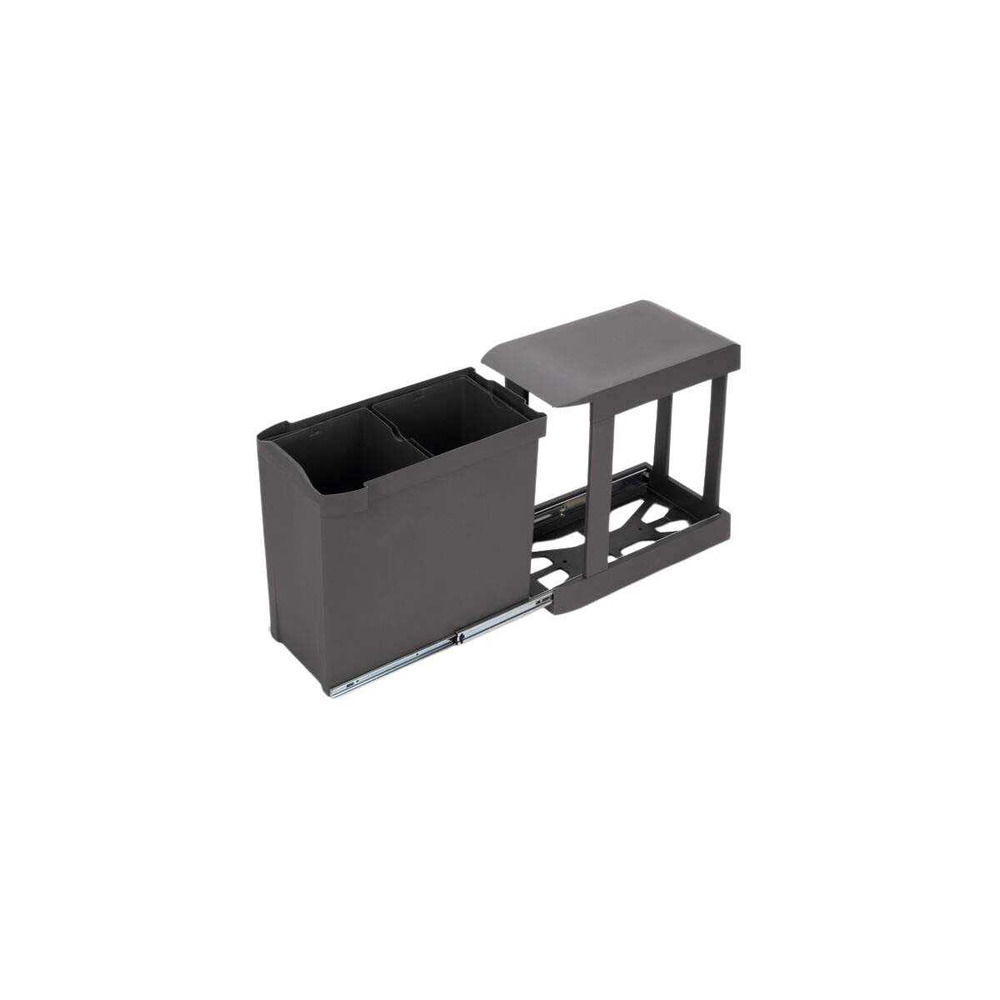 Poubelles de recyclage fixation inférieure et extraction automatique (2 bacs de