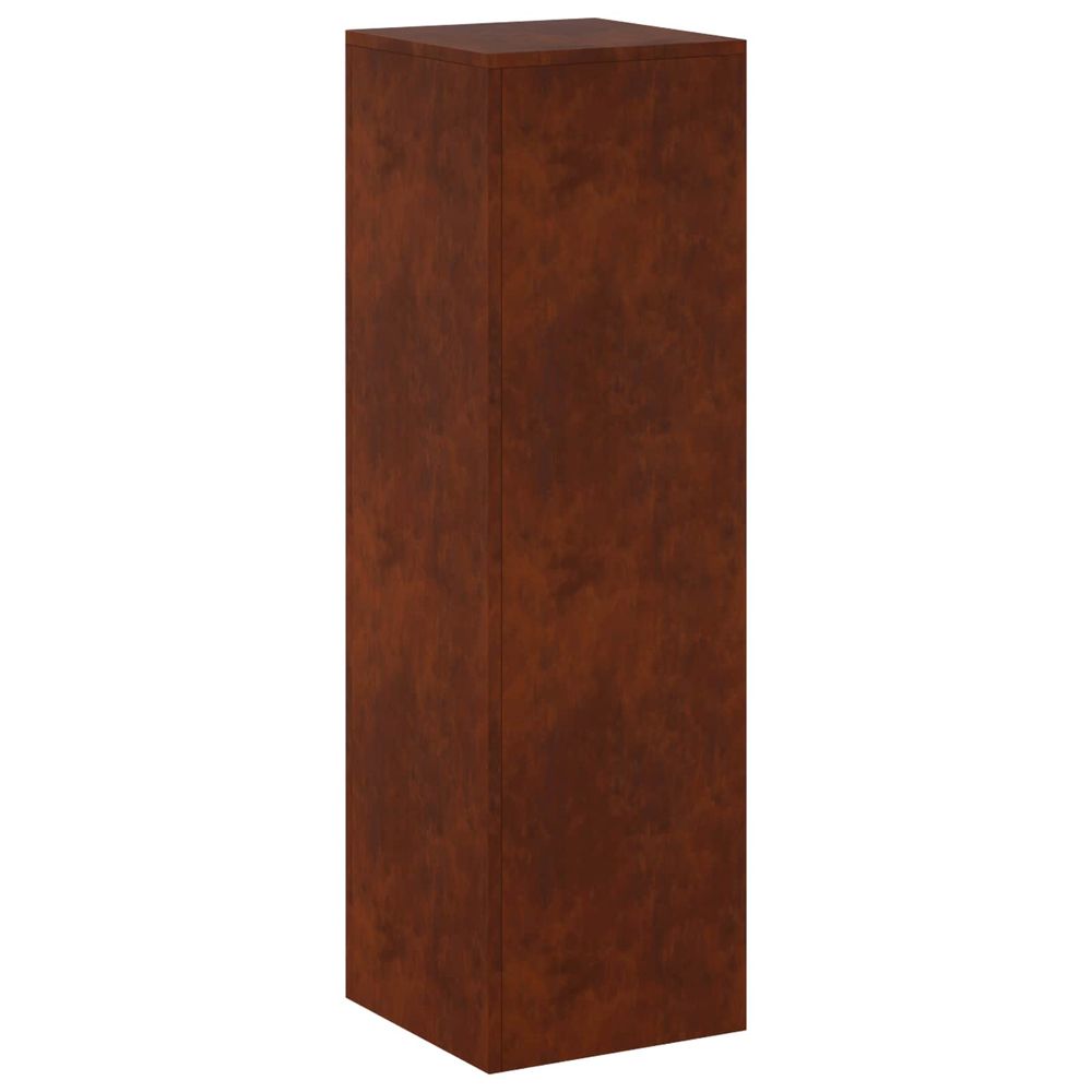 Support de plante rouillé 30 x 30 x 100 cm acier patiné