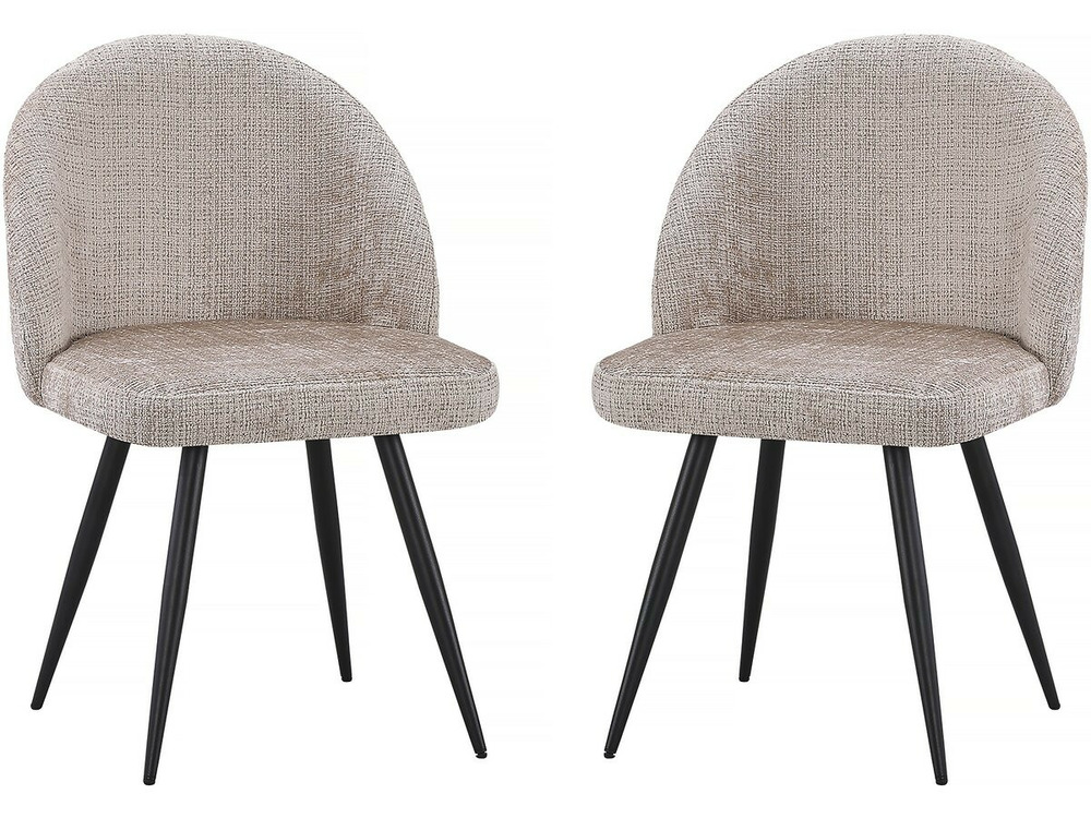 Lot de 2 chaises en tissu 