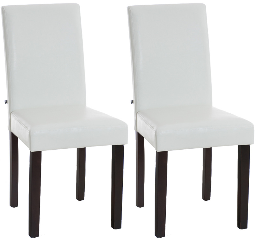 Lot de 2 chaises de salle à manger ina marron foncé