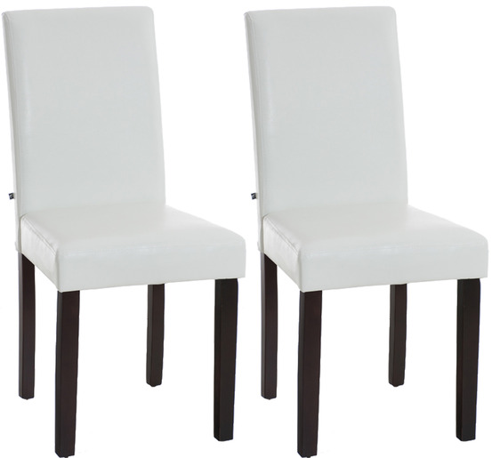 Lot de 2 chaises de salle à manger ina marron foncé