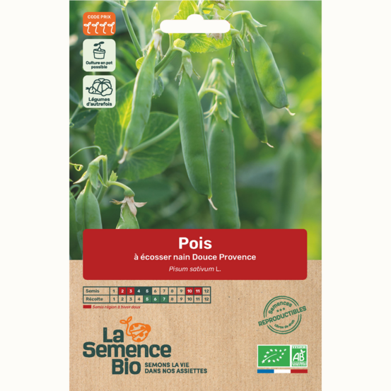 Pois à écosser douce provence - graines bio