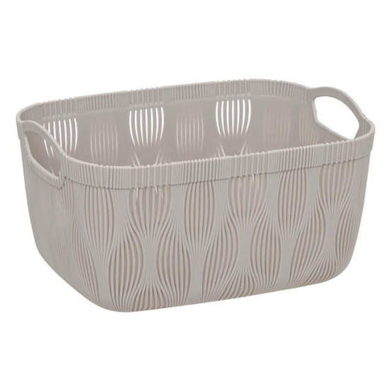 5five - panier à linge leaf 6,5l beige