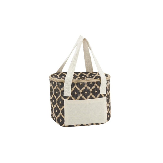 Sac lunch isotherme en jute diamant 20x15x15