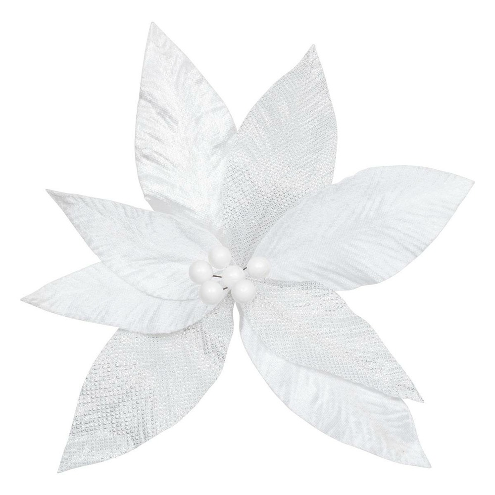 Sdn poinsettia blc feuill 27cm