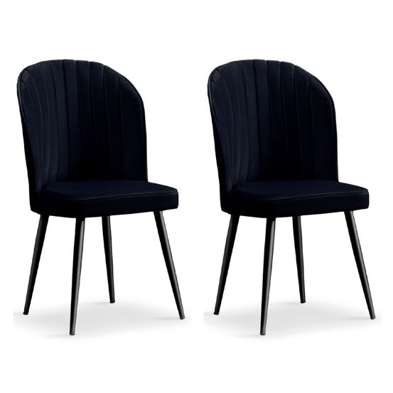 Lot de 2 chaises matelassées en velours