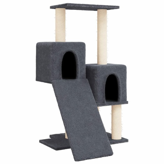 Arbre à chat avec griffoirs en sisal gris foncé 82 cm