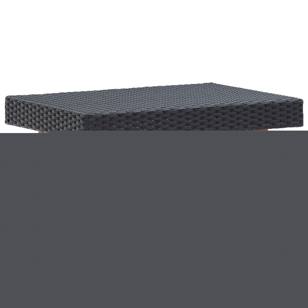Table basse de jardin résine tressée noir