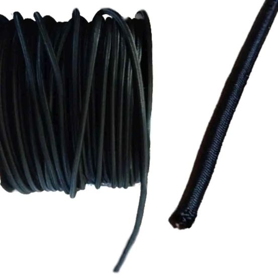 Corde élastique noire 10 mm, 30 mètres