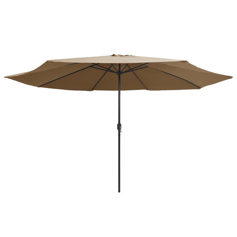 Parasol de jardin avec mât en métal 390 cm taupe