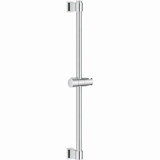 Barre de douche 60 cm ø 22 mm - fixation supérieure réglable - a coller ou à visser - chromé